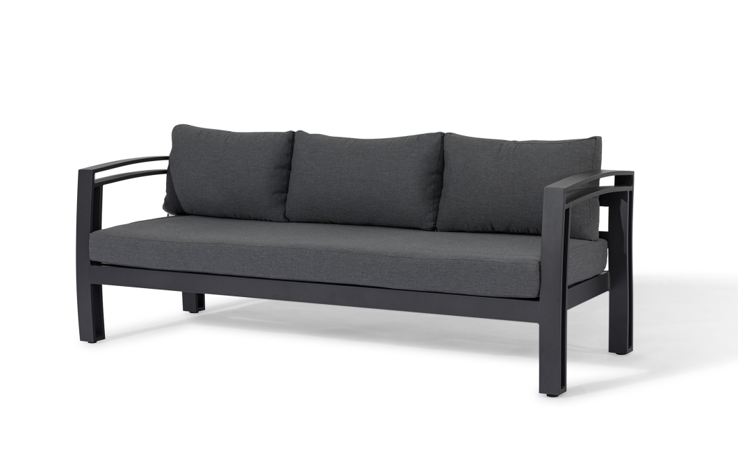 Ashbury 3 Seat Aluminium High Dining Sofa