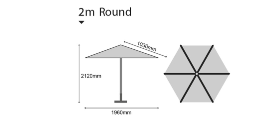 Sturdi Hardwood Pulley Parasol