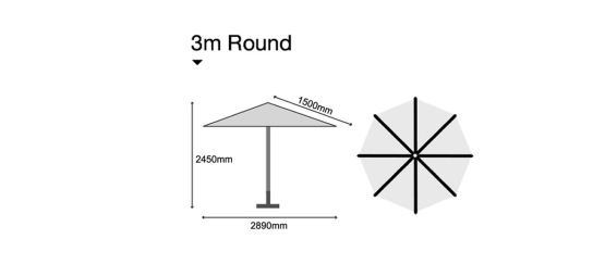 Sturdi Hardwood Pulley Parasol