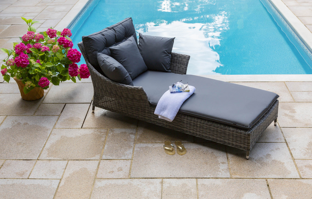 Katie Blake Garden Furniture Mayberry Sun Lounger With Cushion