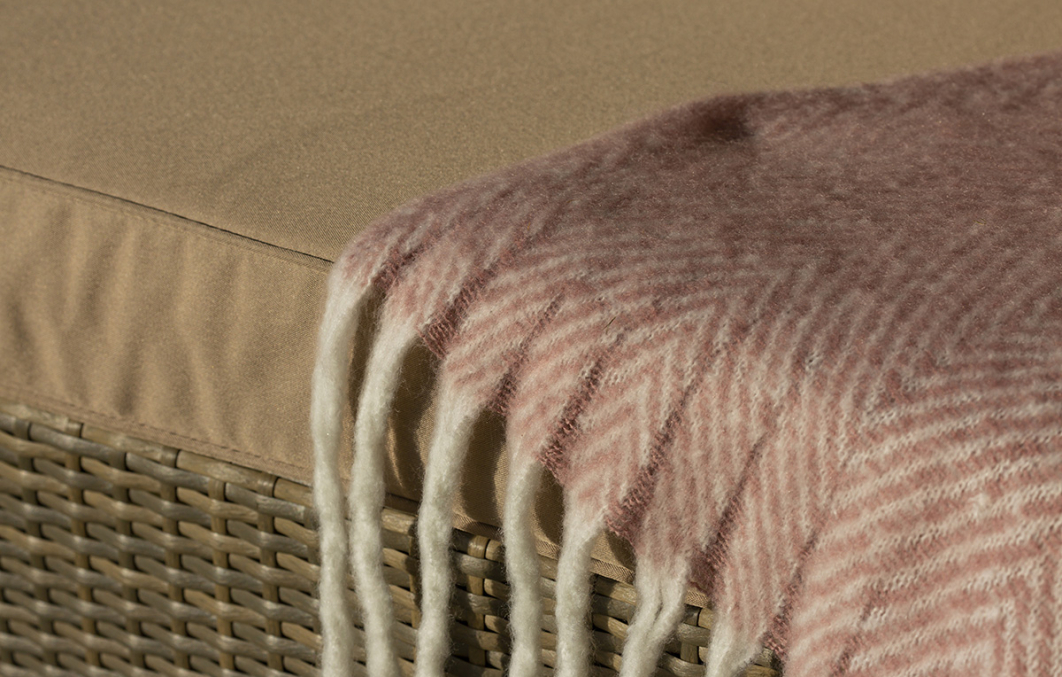 Pink Herringbone Throw Blanket