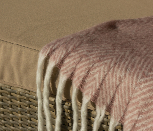 Pink Herringbone Throw Blanket