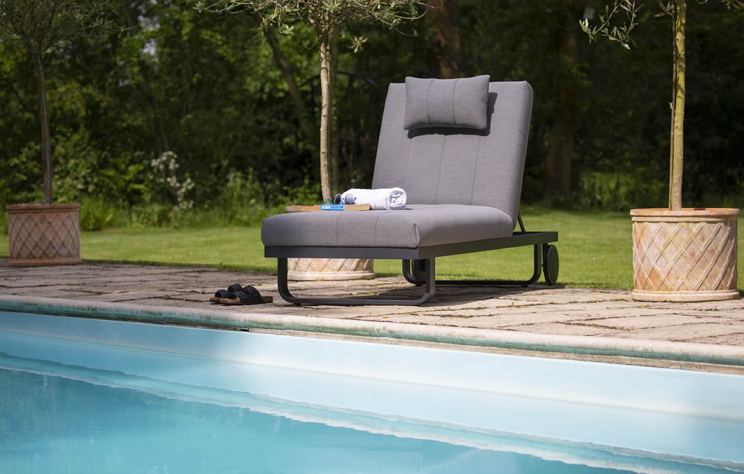 Andora Fabric Adjustable Sun Lounger