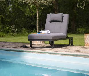 Andora Fabric Adjustable Sun Lounger