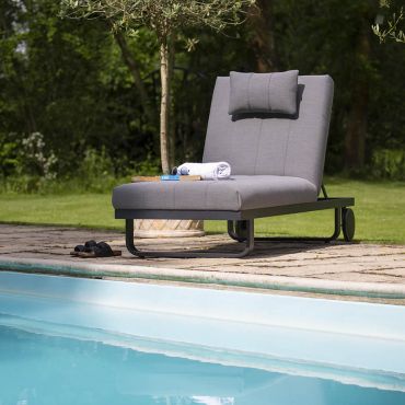 Andora Fabric Adjustable Sun Lounger