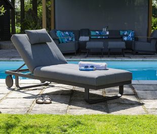 Andora Fabric Adjustable Sun Lounger