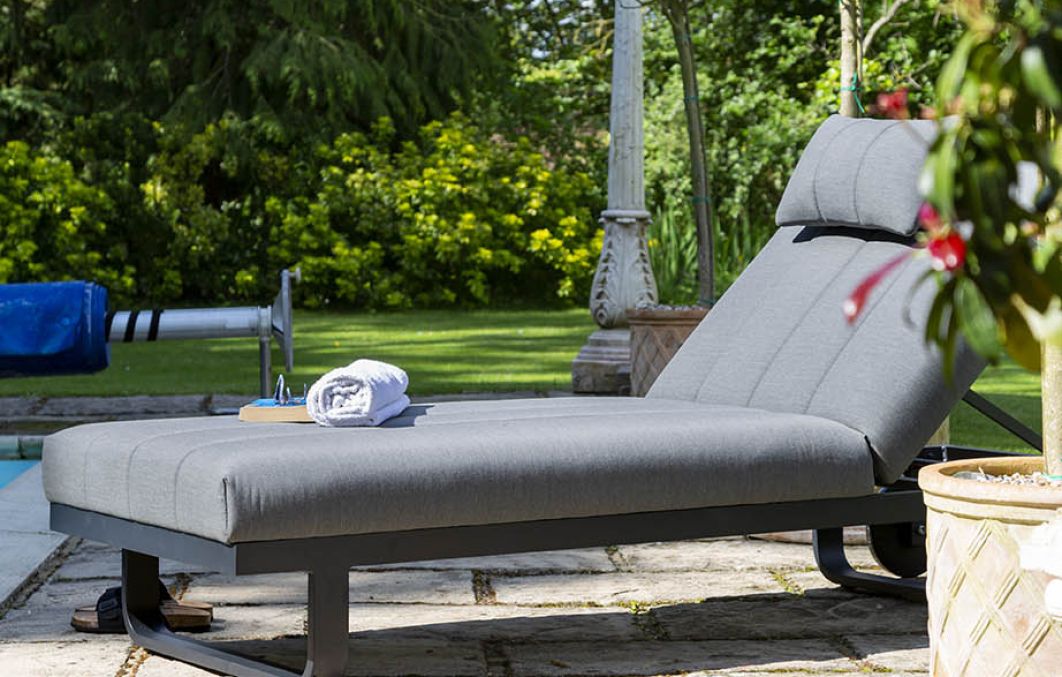 Andora Fabric Adjustable Sun Lounger