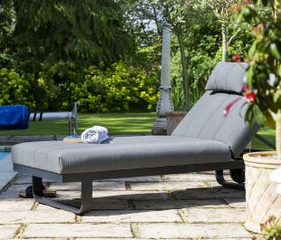 Andora Fabric Adjustable Sun Lounger