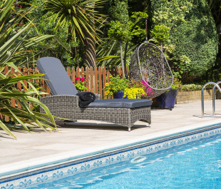 Seville Adjustable Sun Lounger with Cushion