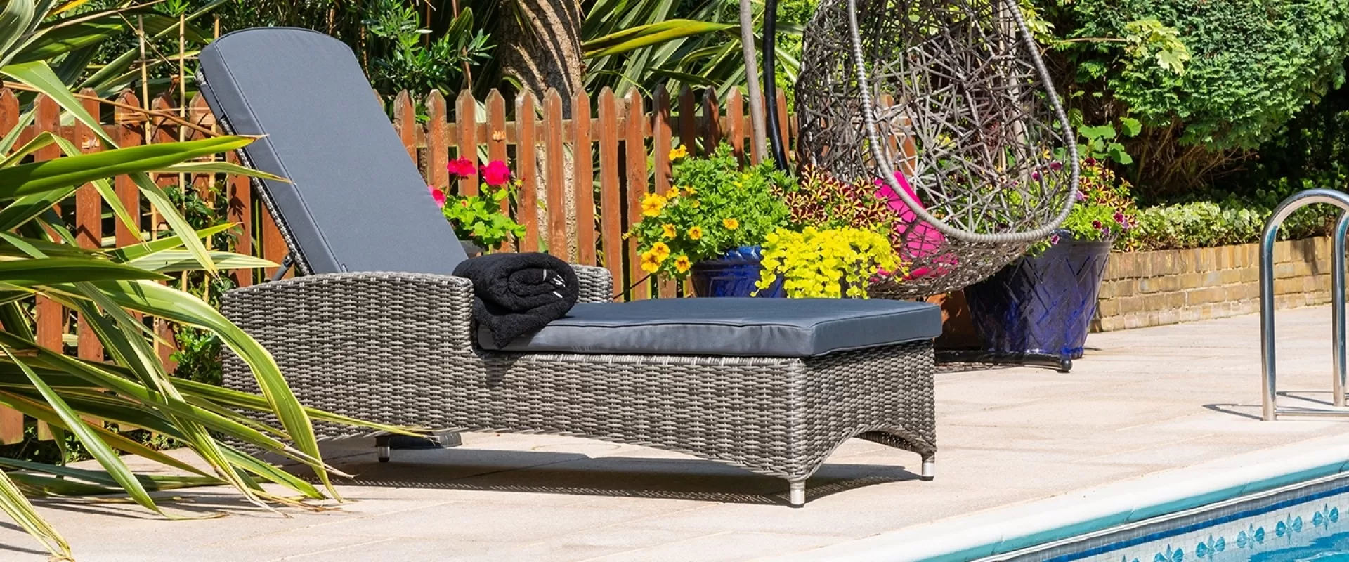 Seville Adjustable Sun Lounger with Cushion