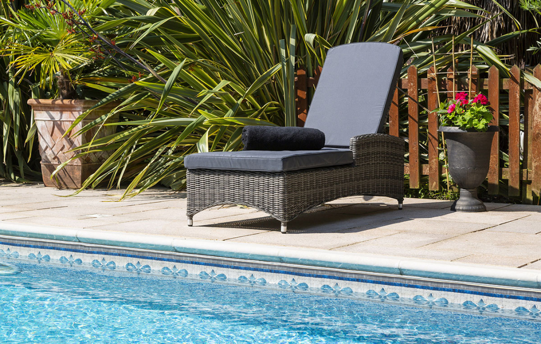 Seville Adjustable Sun Lounger with Cushion