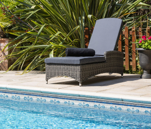 Seville Adjustable Sun Lounger with Cushion