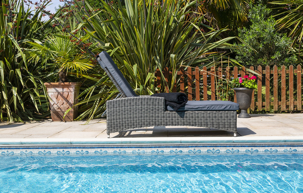 Seville Adjustable Sun Lounger with Cushion