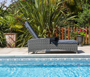 Seville Adjustable Sun Lounger with Cushion