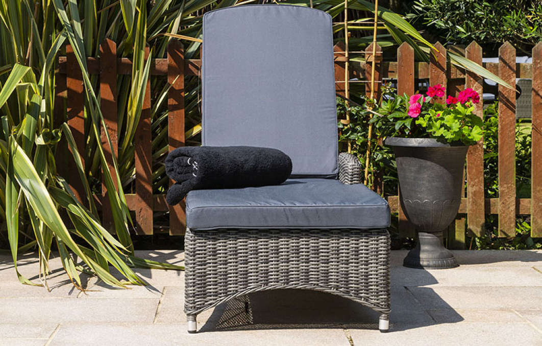 Seville Adjustable Sun Lounger with Cushion