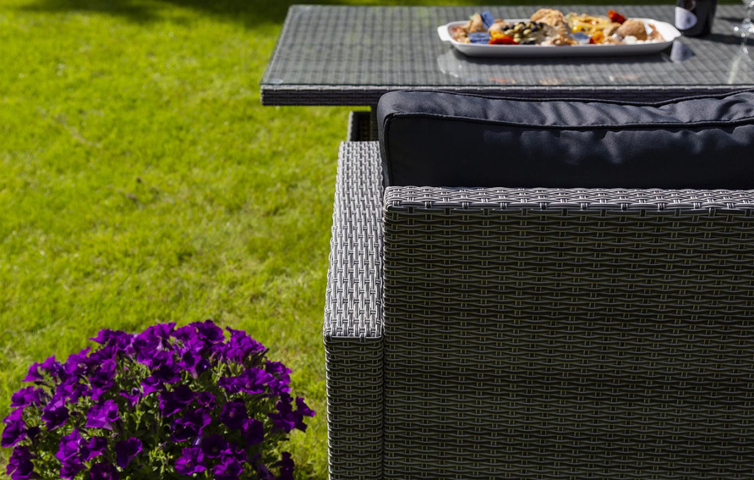 Sandringham Rattan KD Hi Low Rectangular Corner Set