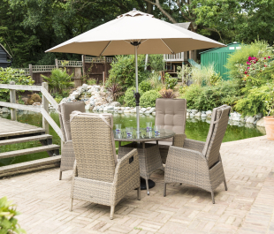 Katie Blake Garden Furniture Sandringham 4 Chair Reclining Set