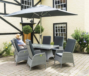 Sandringham 6 Chair Rectangular Reclining Set