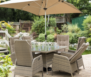 Sandringham 6 Chair Rectangular Reclining Set