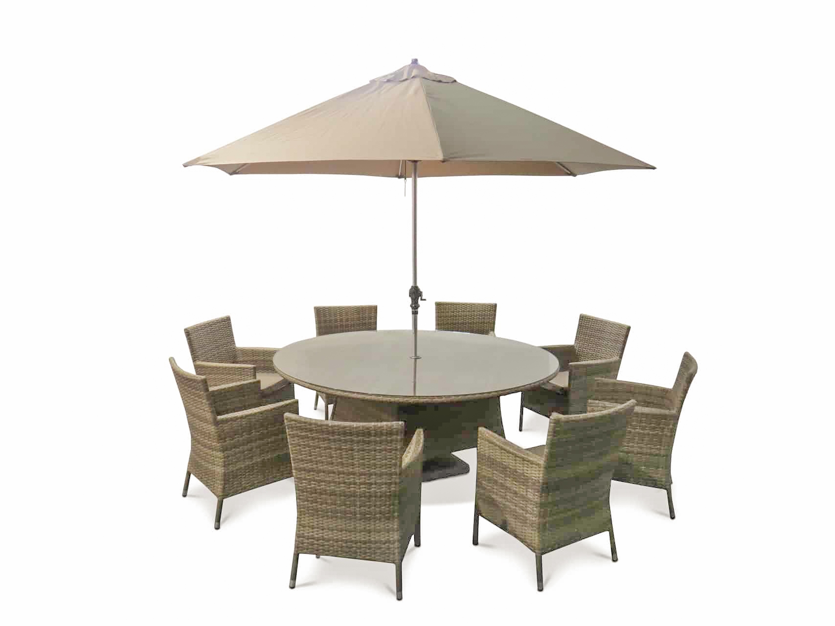 Sandringham Rattan 8 Chair Dining Set