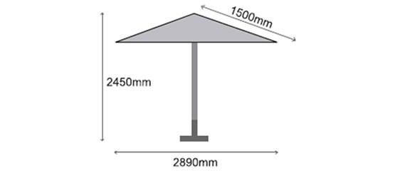 Sturdi Plus 3m Round Aluminium Parasol