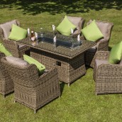 Seville Large Corner Fire Pit Set