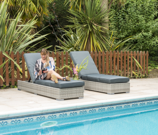 Sandringham Rattan Double sun lounger