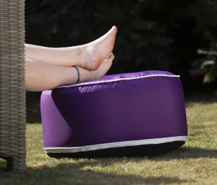 Water Resistant Inflatable Footstool Plum