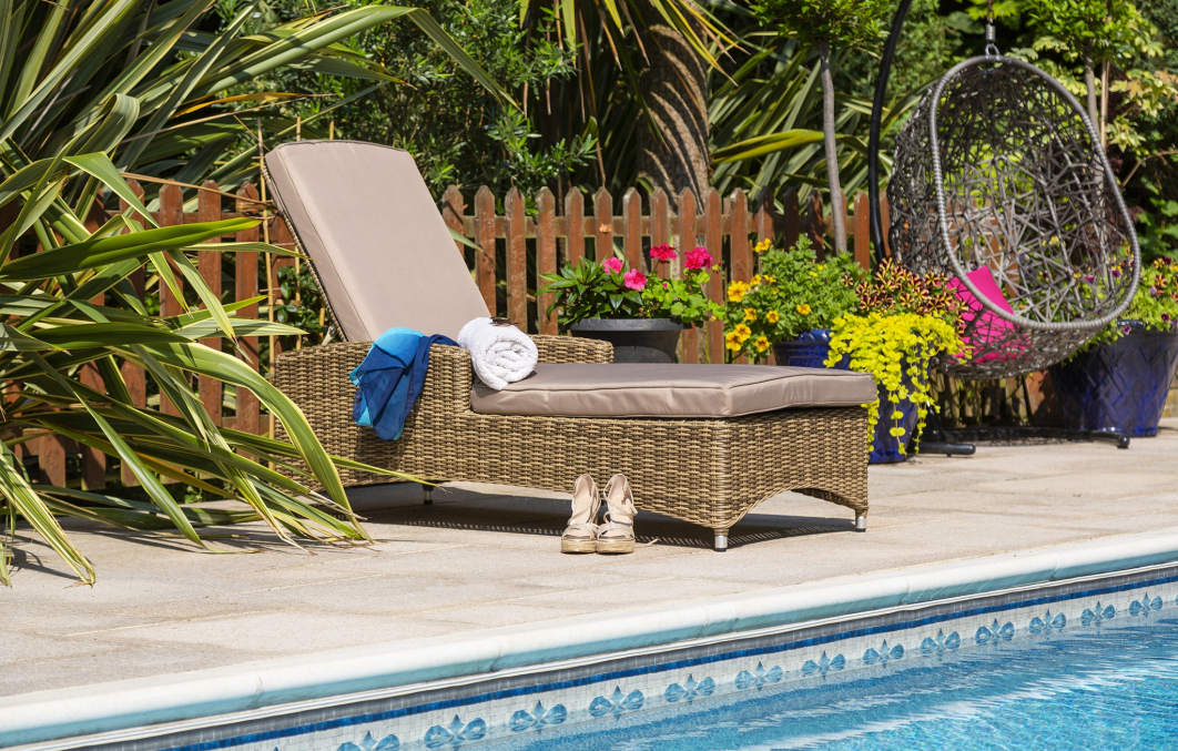 Seville Adjustable Sun Lounger with Cushion