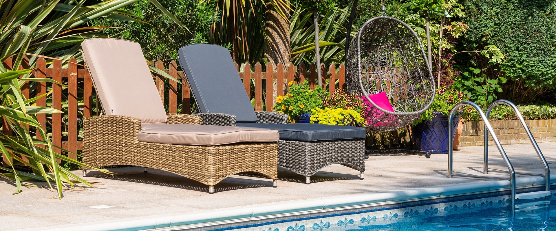 Seville Adjustable Sun Lounger with Cushion