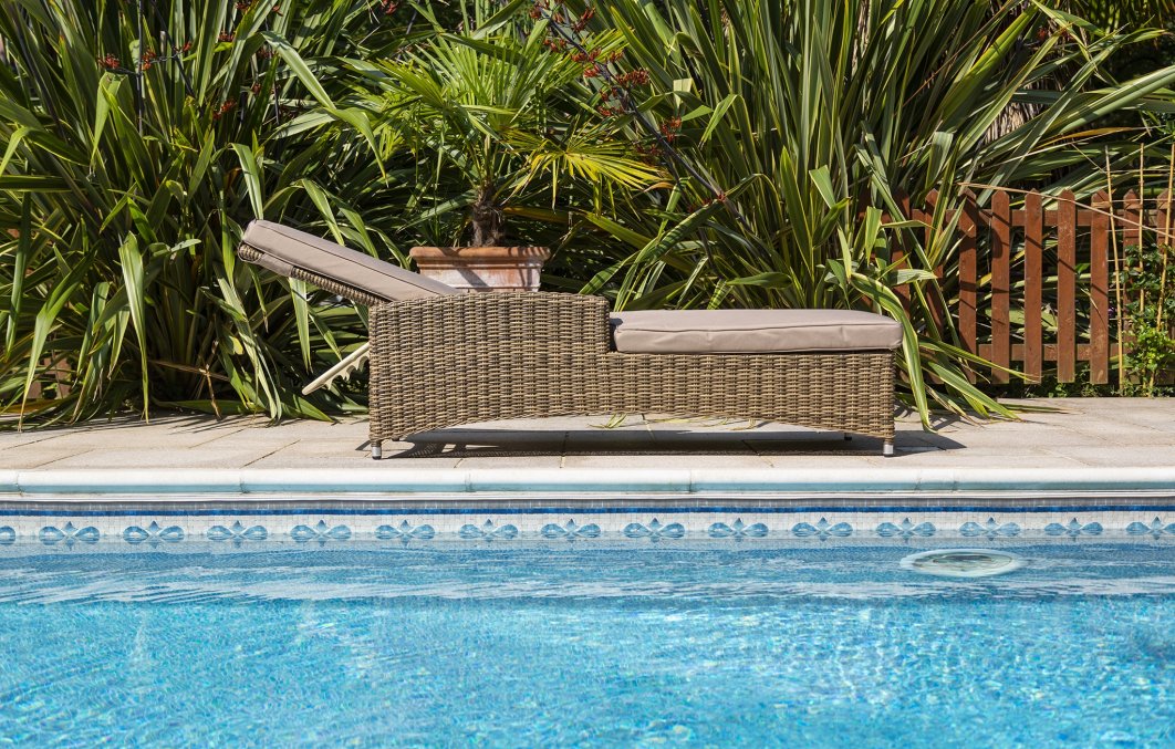 Seville Adjustable Sun Lounger with Cushion