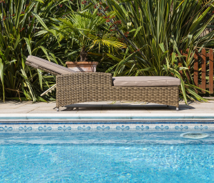 Seville Adjustable Sun Lounger with Cushion