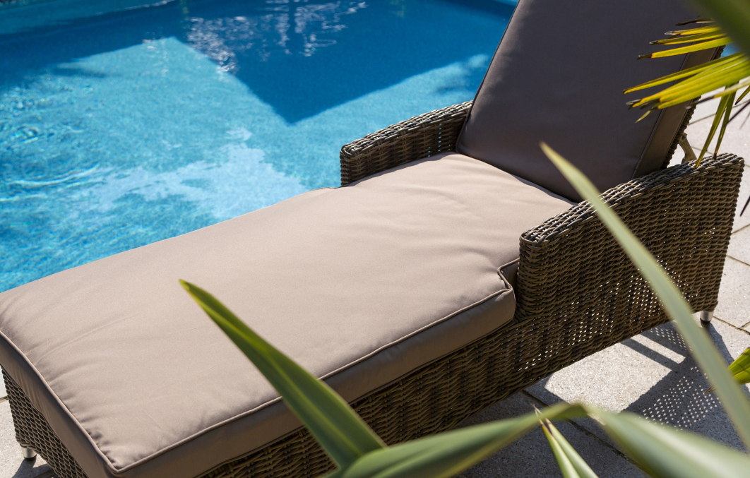 Seville Adjustable Sun Lounger with Cushion