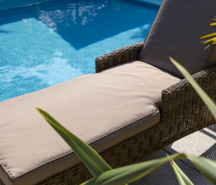 Seville Adjustable Sun Lounger with Cushion