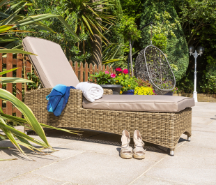 Seville Adjustable Sun Lounger with Cushion